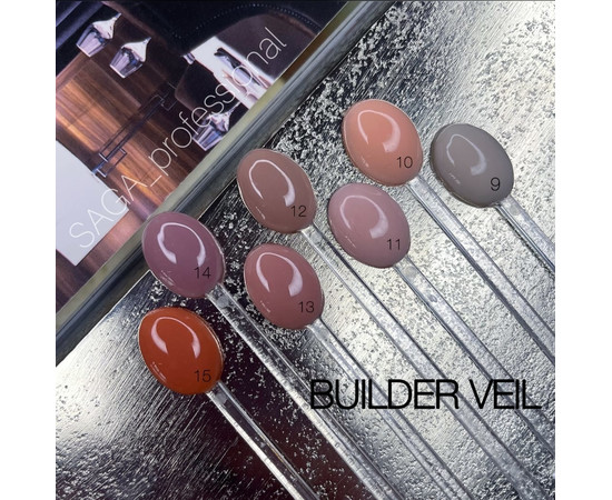 Зображення 3 Гель для нарощування SAGA Builder Gel Veil №12 бежева карамель, 30 мл, Об'єм (мл, г): 30, Колір: 12