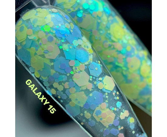 Изображение 2 Глиттерный гель SAGA GALAXY glitter №15, 8 мл, Объем (мл, г): 8, Цвет: 15