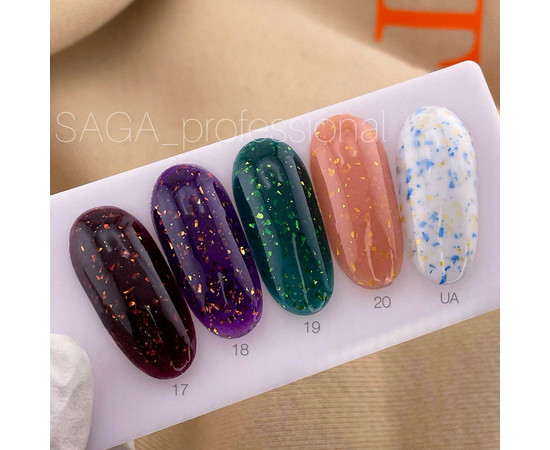 Зображення 5 База камуфлююча SAGA Leaf Base UA молочний з жовто-блакитною поталлю, 30 мл, Об'єм (мл, г): 30, Колір: UA