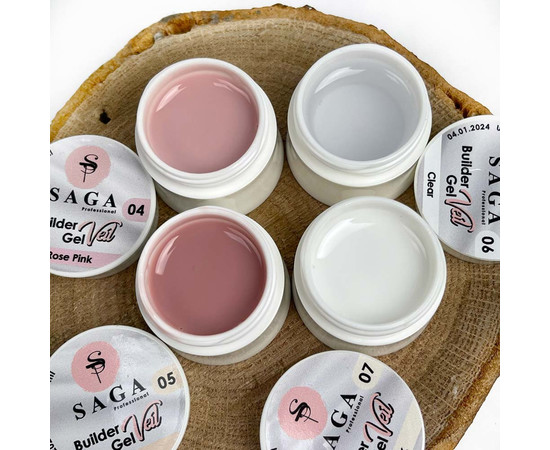 Изображение 3 Гель для наращивания SAGA Builder Gel Veil №07 молочно-белый, 30 мл, Объем (мл, г): 30, Цвет: 07