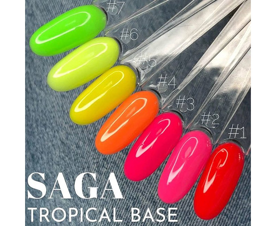 Изображение 3 База камуфлирующая SAGA Tropical Base №02 неоновая фуксия, 30 мл, Объем (мл, г): 30, Цвет: 02
