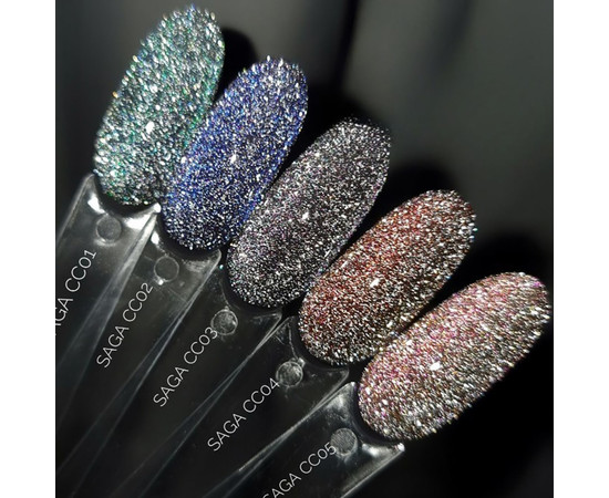 Зображення 5 Гель-лак світловідбивний SAGA Cat Chameleon №CC05 золотисто-рожевий, 8 мл, Об'єм (мл, г): 8, Колір: CC05