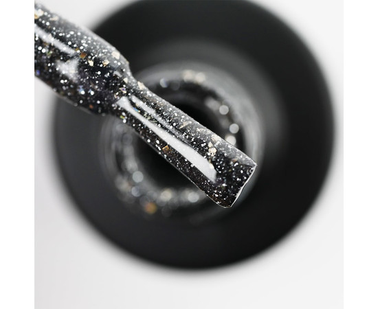 Зображення 2 Гель-лак світловідбивний SAGA Fiery Gel №29 чорний з поталлю, 9 мл, Об'єм (мл, г): 9, Колір: 29