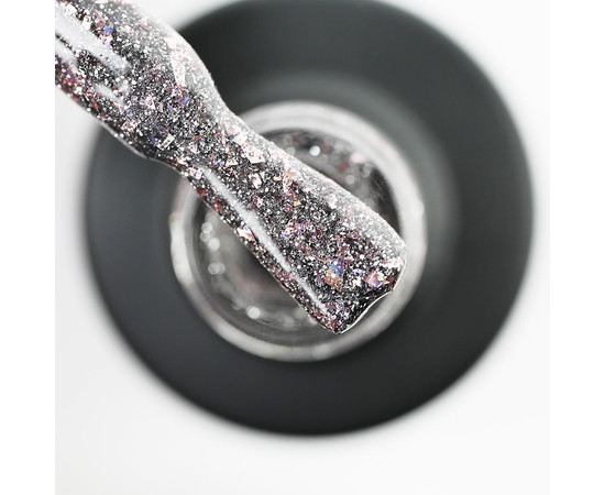 Зображення 2 Гель-лак світловідбивний SAGA Fiery Gel №33 срібний з поталлю, 9 мл, Об'єм (мл, г): 9, Колір: 33