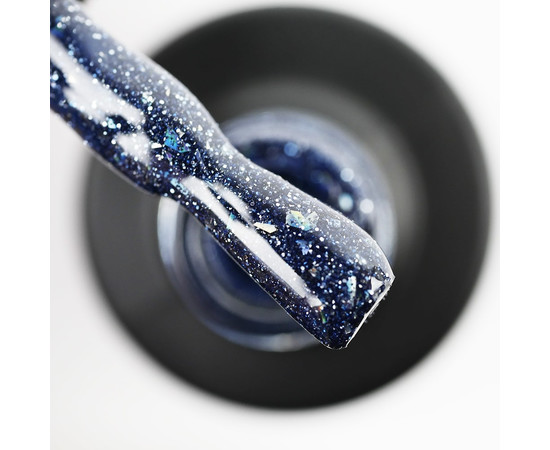 Зображення 2 Гель-лак світловідбивний SAGA Fiery Gel №28 синій з поталлю, 9 мл, Об'єм (мл, г): 9, Колір: 28