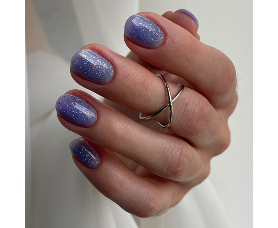 Зображення 3 Nails of the Day Reflective base 05 – камуфлююча світловідбиваюча база з голографічними блискітками (насичено-блакитна), 10 мл, Об'єм (мл, г): 10, Колір: 05