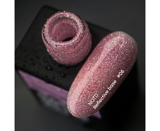 Зображення 2 Nails of the Day Reflective base 06 – камуфлююча світловідбиваюча база з шиммером (ніжно-рожева), 10 мл, Об'єм (мл, г): 10, Колір: 06