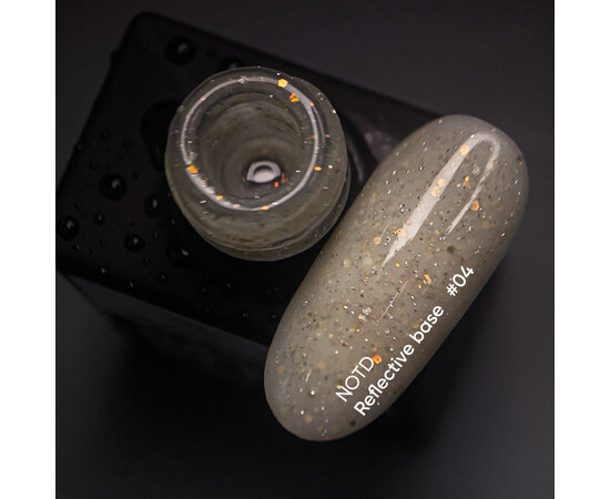 Зображення 2 Nails of the Day Reflective base 04 – камуфлююча світловідбиваюча база з шиммером (бежево-молочна), 10 мл, Об'єм (мл, г): 10, Колір: 04