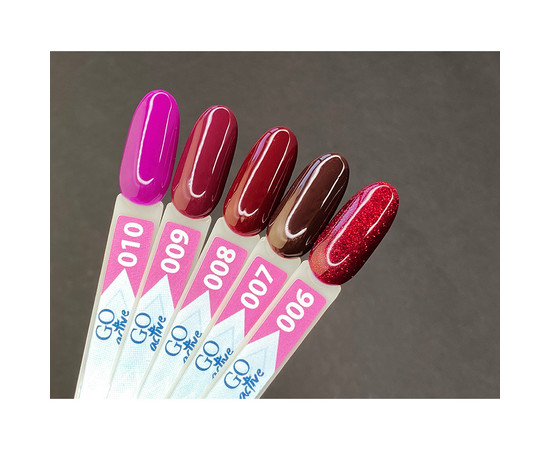 Изображение 4 Гель-лак GO Active 008 Beauty is Power бордо, 10 мл, Объем (мл, г): 10, Цвет: 008
