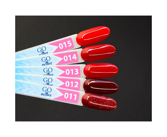 Зображення 4 Гель-лак GO Active 011 Now or Never червоно-теракотовий з червоними шиммерами, 10 мл, Об'єм (мл, г): 10, Колір: 011