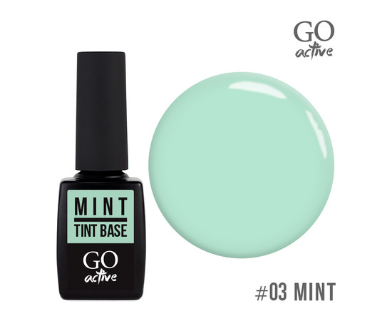 Зображення 2 База кольорова GO Active Tint Base 03 Mint, м'ятна пастель, 10 мл, Об'єм (мл, г): 10, Колір: 03
