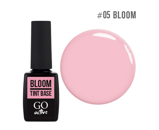 Изображение 2 База цветная GO Active Tint Base 05 Bloom, пастельно-розовый, 10 мл, Объем (мл, г): 10, Цвет: 05