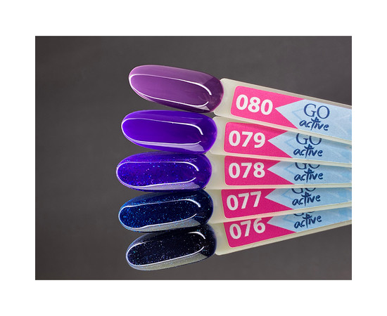 Зображення 4 Гель-лак GO Active 078 Beauty is Power індиго з синьо-фіолетовими блискітками, 10 мл, Об'єм (мл, г): 10, Колір: 078