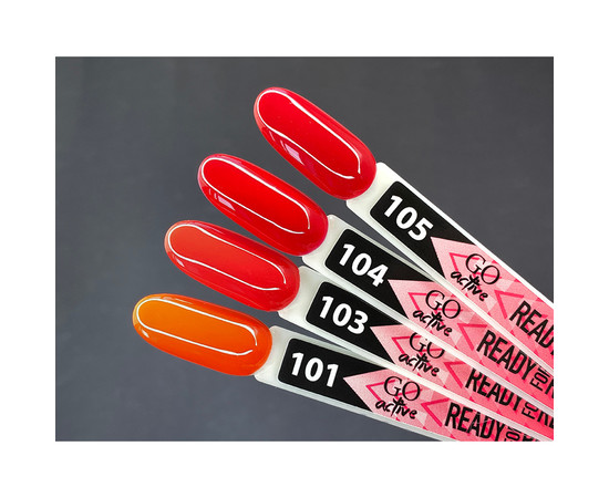 Изображение 3 Гель-лак GO Active 104 Ready For Red клубнично-красный, 10 мл, Объем (мл, г): 10, Цвет: 104