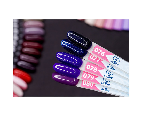 Зображення 3 Гель-лак GO Active 078 Beauty is Power індиго з синьо-фіолетовими блискітками, 10 мл, Об'єм (мл, г): 10, Колір: 078