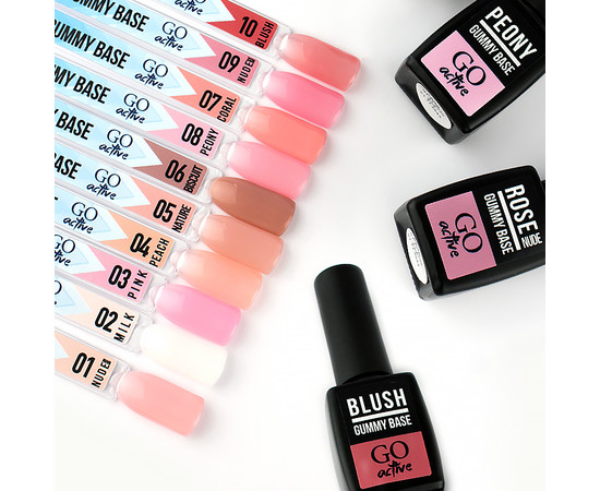 Зображення 2 База для гель-лаку, що камуфлює GO Active Gummy Base Pink Camouflage 3 (рожева), 10 мл, Об'єм (мл, г): 10, Колір: 003