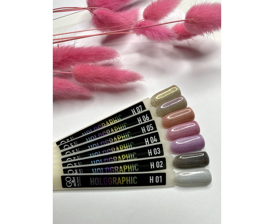 Зображення 2 Гель-лак GO Active Holographic 07 попелясто-салатовий з голографічними шиммерами, 10 мл