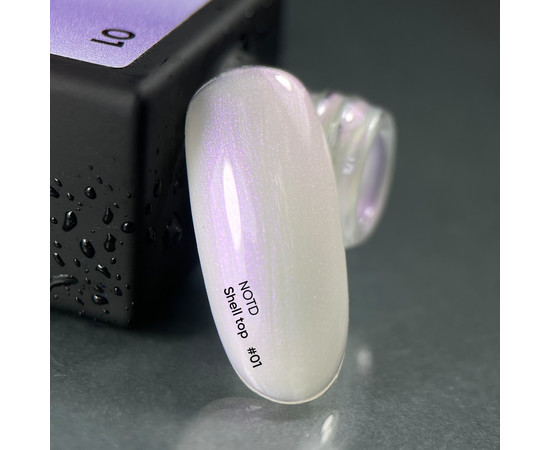 Зображення 2 Nails of the Day Shell top 01 – перлинний топ з ліловою втиркою без липкого шару, 10 мл, Об'єм (мл, г): 10, Колір: 01