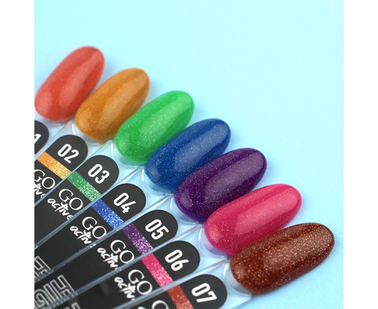 Зображення 3 Гель-лак GO Active High Light 02 охристо-жовтий, світловідбивний, 10 мл, Об'єм (мл, г): 10, Колір: 02