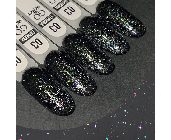 Зображення 2 Топ для гель-лаку без липкого шару GO Active Starlike Top Coat 03 Euphoria із шиммером, 10 мл