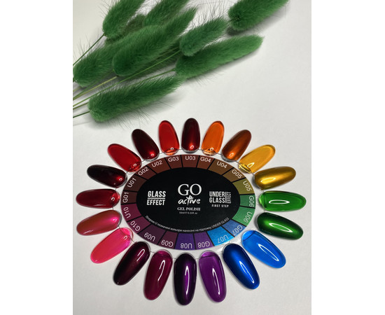 Зображення 2 Гель-лак GO Active Glass Effect 01 вітражний бордовий, 10 мл, Об'єм (мл, г): 10, Колір: 01