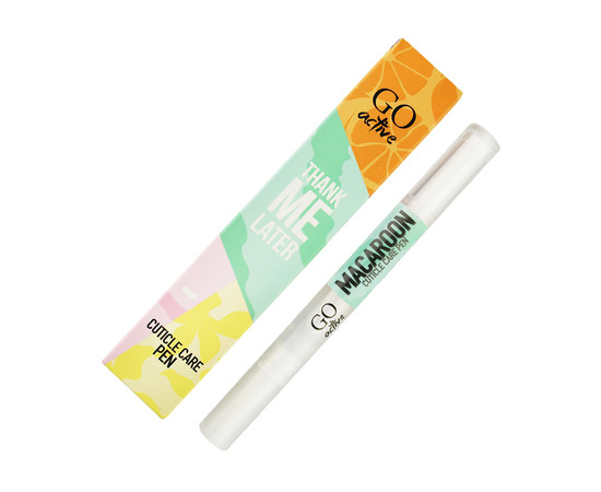 Зображення  Олія для кутикули в олівці GO Active Macarron, печиво мигдальне, 2,5 мл