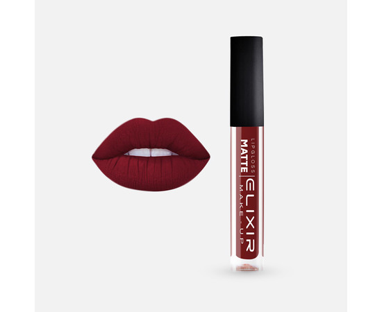 Зображення 2 Рідка помада для губ Elixir Liquid Lip Matte 340 Wine, Колір: 340