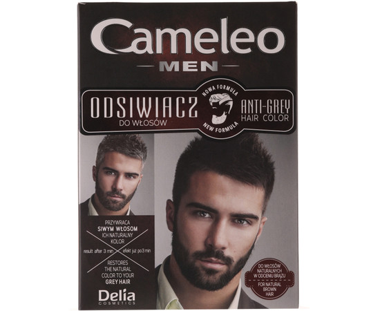 Изображение 4 Антиседин для шатенов Delia Cameleo Men Anti Grey Hair Color, 30 мл