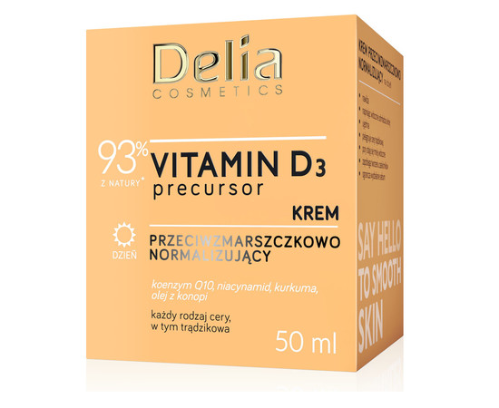 Зображення 2 Крем для обличчя проти зморшок денний Delia Vitamin D3, 50 мл