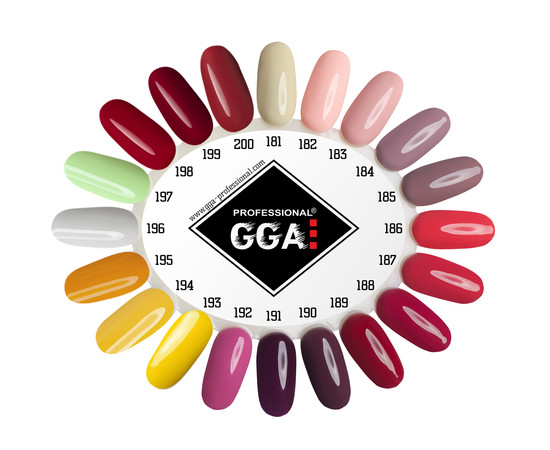 Зображення 2 Гель-лак для нігтів GGA Professional 10 мл, № 196, Об'єм (мл, г): 10, Колір: 196