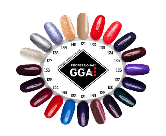 Зображення 2 Гель-лак для нігтів GGA Professional 10 мл, № 138 METALLIC SILVER (Сріблястий з мікроблиском),, Об'єм (мл, г): 10, Колір: 138