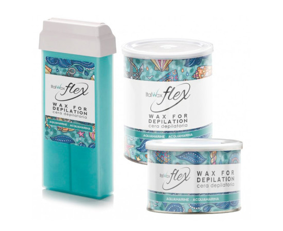 Зображення 2 Теплий віск ItalWax flex "Аквамарин" у картриджі, Аромат: Аквамарин, Об'єм (мл, г): 100