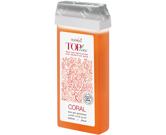 Изображение 2 Теплый воск ItalWax TOPline "Коралл" в картридже, Аромат: Коралл, Объем (мл, г): 100