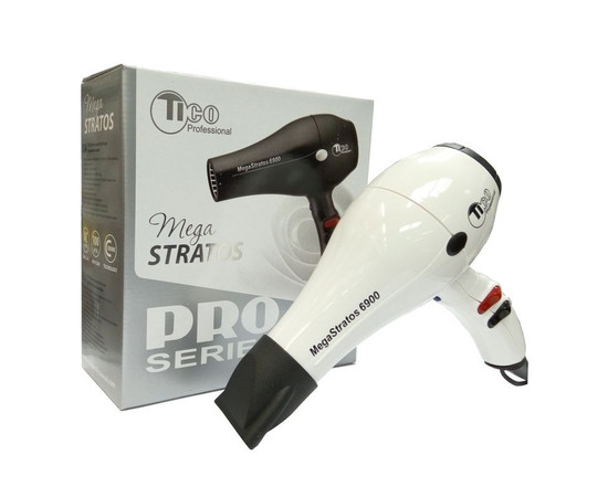 Зображення 2 Професійний фен для волосся TICO Professional Mega Stratos 6900 White (100000WT)