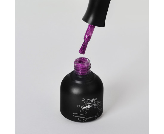 Зображення 2 Гель лак Enjoy Prof. Пристрасть №124 (4025984) Fuchsia Glitter GP, 10 мл, Об'єм (мл, г): 10, Колір: 124