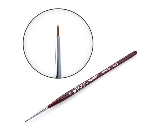 Зображення  Пензлик круглий 1,5 колонок Enjoy by Roubloff kr15