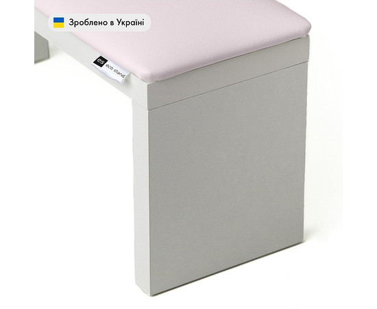 Зображення 3 Підставка манікюрна ECO STAND WOOD 320х60(Н)х110 мм, білий/рожевий