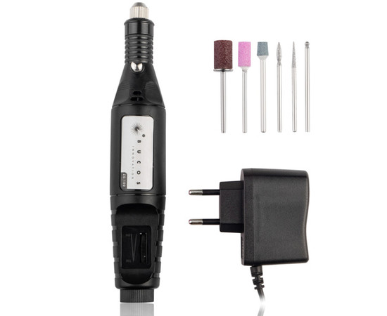 Изображение 2 Портативный фрезер-ручка для маникюра BUCOS ZS-100 9 Вт 20000 об/мин. черный (+6 фрез)