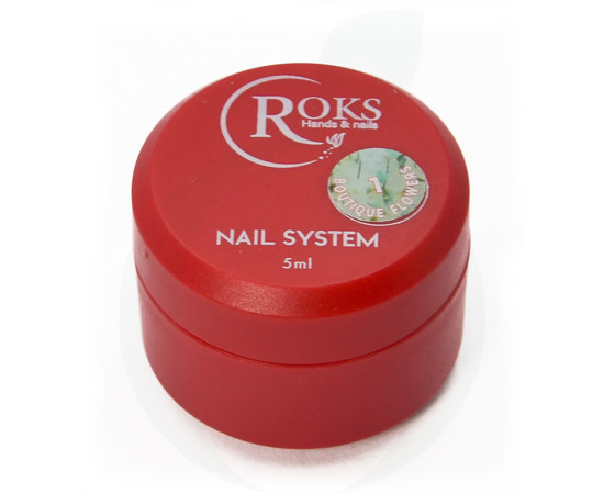 Изображение 3 Цветочный гель для дизайна Roks Boutigue Flowers 5 г, № 1, Объем (мл, г): 5, Цвет: 001