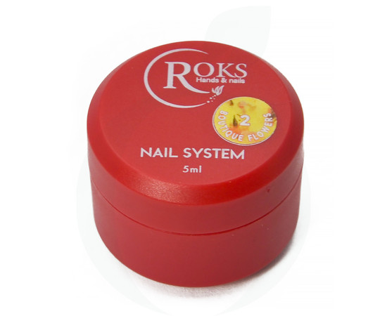 Зображення 3 Квітковий гель для дизайну Roks Boutigue Flowers 5 г, № 2, Об'єм (мл, г): 5, Колір: 002