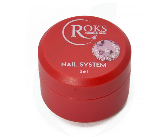 Зображення 3 Квітковий гель для дизайну Roks Boutigue Flowers 5 г, № 4, Об'єм (мл, г): 5, Колір: 004