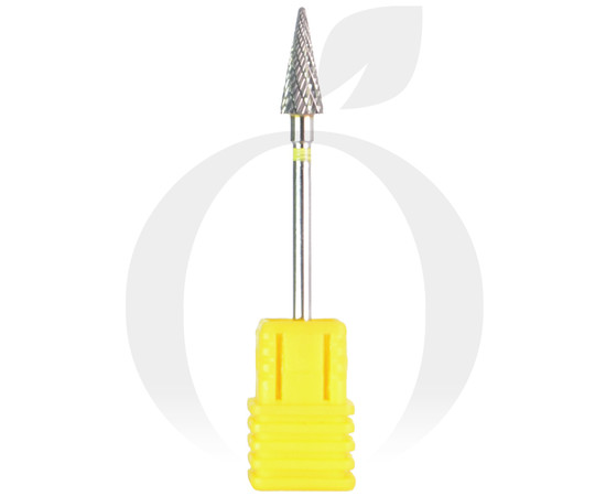 Изображение 2 Фреза твердосплавная конус желтая 5 мм, рабочая часть 13 мм