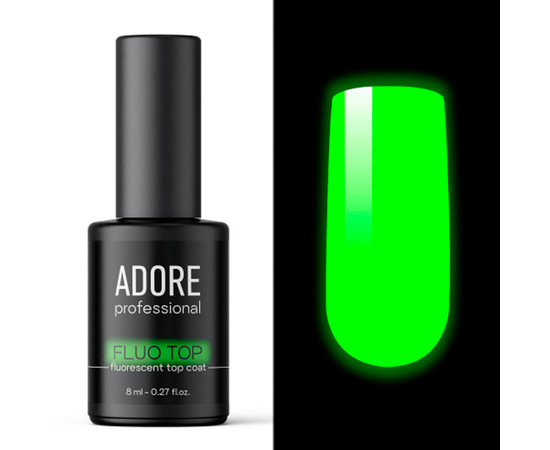 Изображение 2 Глянцевый топ с эффектом лимонного флуоресцентного свечения в темноте Adore Fluo Top, 8 мл
