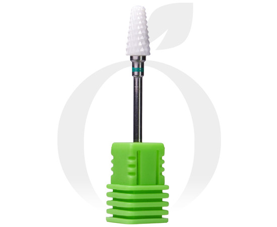 Зображення 2 Фреза керамічна закруглений конус зелена 6.5 мм, робоча частина 13.5 мм