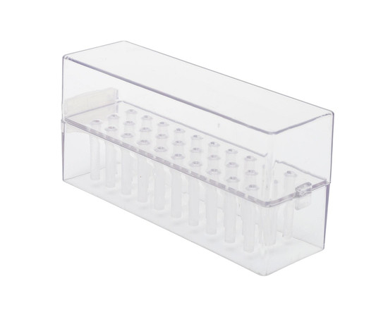 Зображення 2 Підставка прямокутна на 30 фрез Прозора 13х4х6(H)см