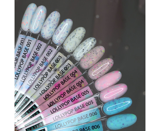 Зображення 4 Kira Nails Lollypop Base №003 (молочний з сіро-жовтими пластівцями), 6 мл, Об'єм (мл, г): 6, Колір: 003