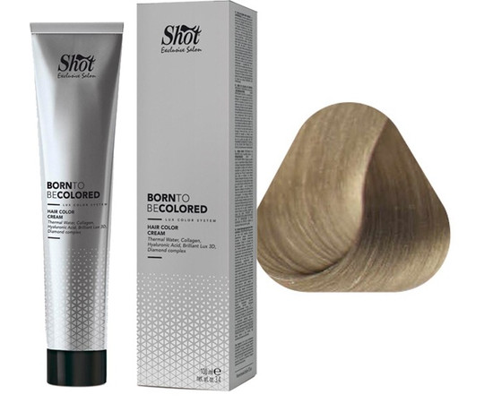 Зображення  Крем-фарба для волосся Shot Born To Be Colored Hair Color Cream (9.18 дуже Світлий Блонд теак), 100 мл, Об'єм (мл, г): 100, Колір: 9.18