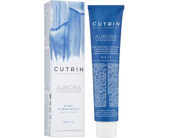 Зображення 2 Безаміачна крем-фарба для волосся CUTRIN Aurora Demi Color (SUN 0.7 Сонячне сонце), 60 мл, Об'єм (мл, г): 60, Колір: sun 0.7 північне сонце