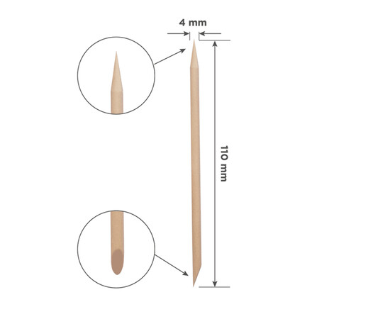 Изображение 2 Апельсиновые палочки 11 см STALEKS PRO 100 шт DOS-30/100