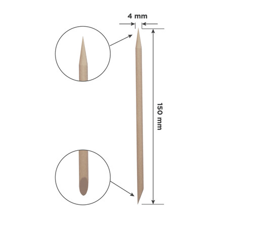 Зображення 2 Апельсинові палички 15 см STALEKS PRO 100 шт DOS-10/100